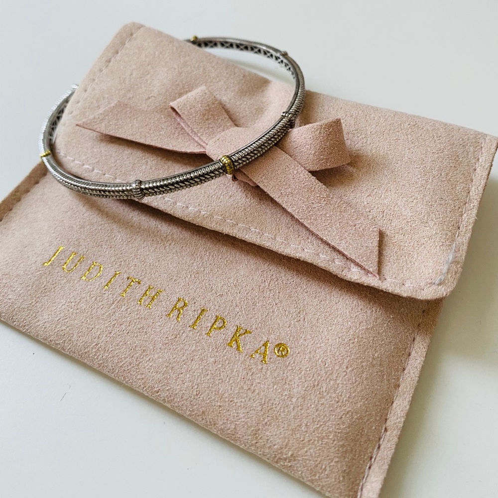Judith Ripka | 18k Gold + Sterling Bangle Bracelet